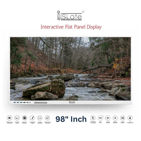 iSLate Interactive Flat Panel E Series 98" Inch | Google Certified 4K Interactive Smart Board | 8GB RAM / 128GB ROM