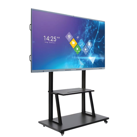 iSLate Floor Stand Trolley for Interactive Panels | Heavy Duty Mobile Stand (55”–86”)
