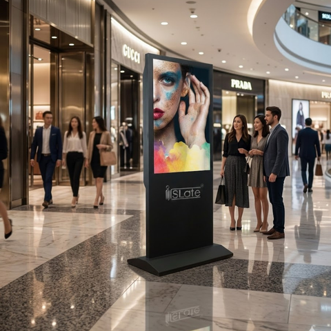 iSLate Display Kiosk | Digital Signage Kiosk Display | B Type 43" – 65" Floor Standing Kiosk